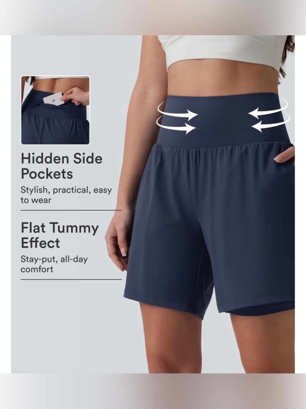 Halara SoftlyZero Airy High Waisted Tummy Control 2-in-1 InstantCool Yoga Shorts